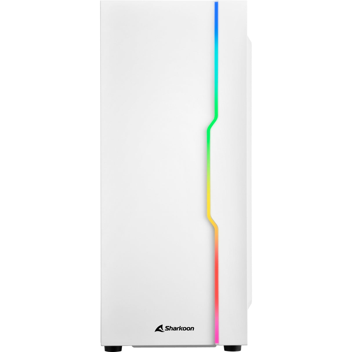 Sharkoon rgb skyder midi tårnhus (hvid | 3x usb-a | rgb | hærdet glas)