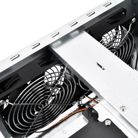 Silverstone CS381b v1.1 rackhus (sort | 2x USB-A 3.2 (5 Gbit s) | 2x lyd)