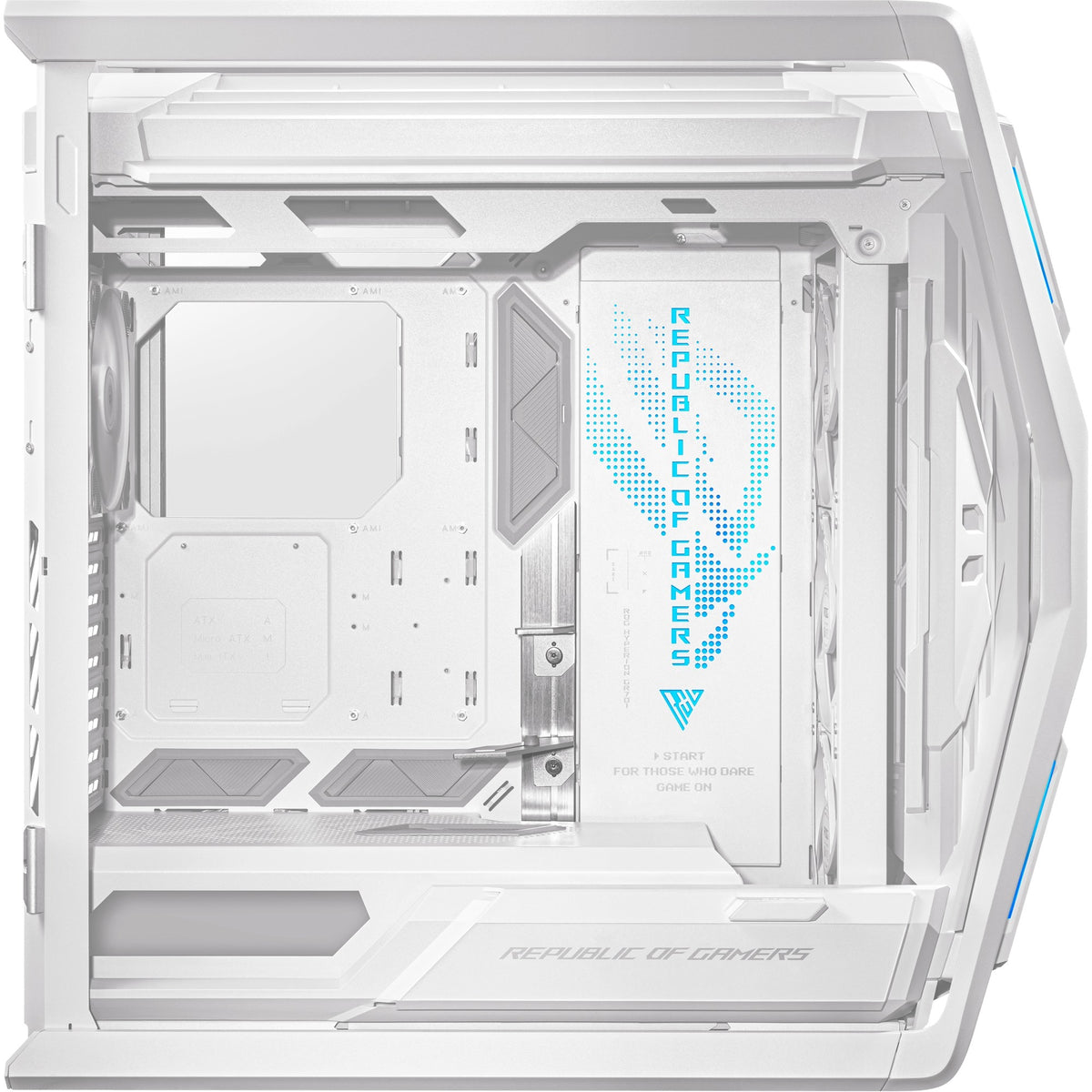 Asus rog hyperion gr701 big tower case (hvid | 4x usb-a | 2x usb-c | rgb | hærdet glas)
