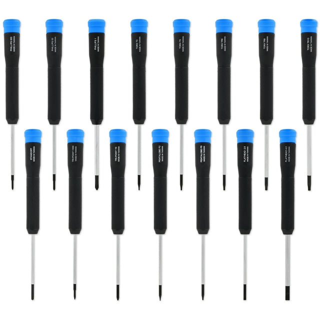 Ifixit marlin præcisionsskruetrækkersæt, 15 dele (sort blå)