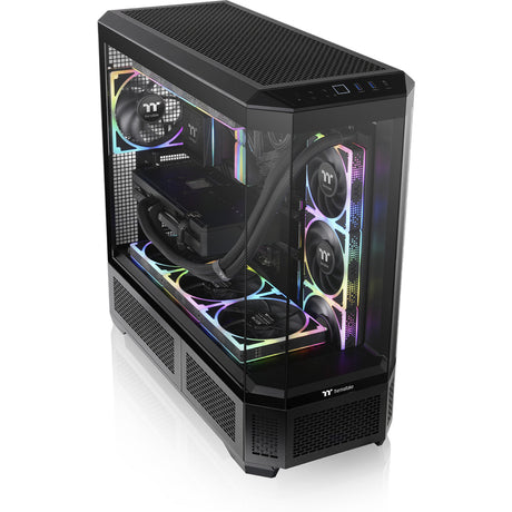 Thermaltake view 600 tg stort tårnhus (sort | 2x USB-A | 1x USB-C | hærdet glas)