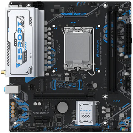 Maxsun MS-Esport-H810M Gank WiFi Socket 1851 bundkort (sort, GB-LAN, WLAN, BT, lyd, µATX)