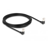 Delock rj45 netværkskabel cat.6a s ftp slim 90° nedad nedad vinklet 3 m kabel (sort)