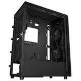 Asus proart pa401 wood edition - metalpanel midi tårnhus (sort | 2x USB-A | 1x USB-C)