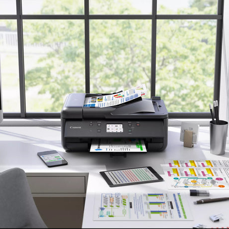 Canon pixma tr7650 all-in-one inkjetprinter met faxfunctie (zwart, usb, wi-fi, kopie, scan, fax)