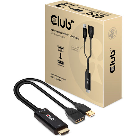 Club 3D HDMI til DisplayPort Active Adapter (0,25 meter, 4K 60 Hz)