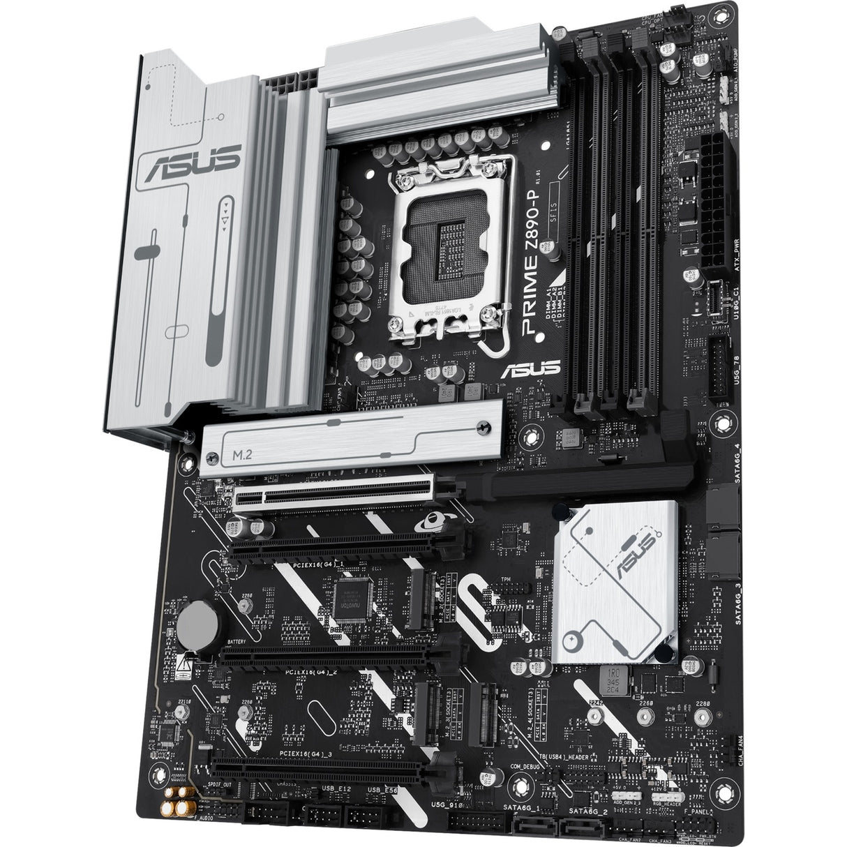 Asus Prime Z890-P Socket 1851 bundkort (RAID, 2,5 GB-LAN, lyd, ATX)