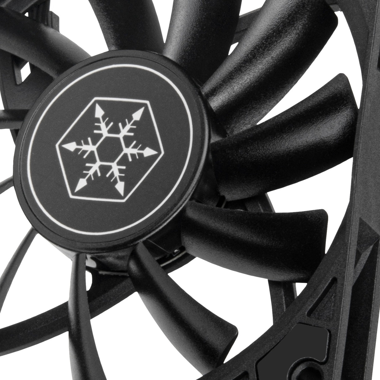 Silverstone air slimer 90 kabinet blæser (sort, 92 x 92 x 15 mm, pwm)