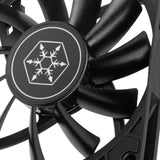 Silverstone air slimer 90 kabinet blæser (sort, 92 x 92 x 15 mm, pwm)