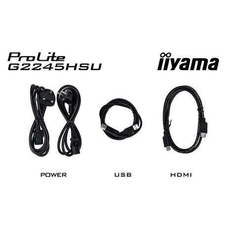 Iiyama G-Master Black Hawk G2245HSU-B2 22 spilleskærm (sort, HDMI, skærmport, 2x USB-A, USB-B)