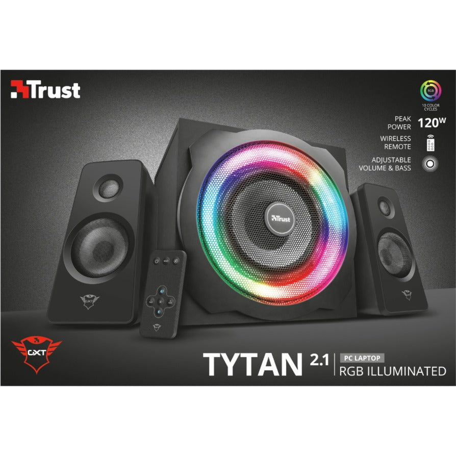 Trust GXT 629 Tytan RGB Illuminated 2.1 Speaker Set PC Speaker (Sort)
