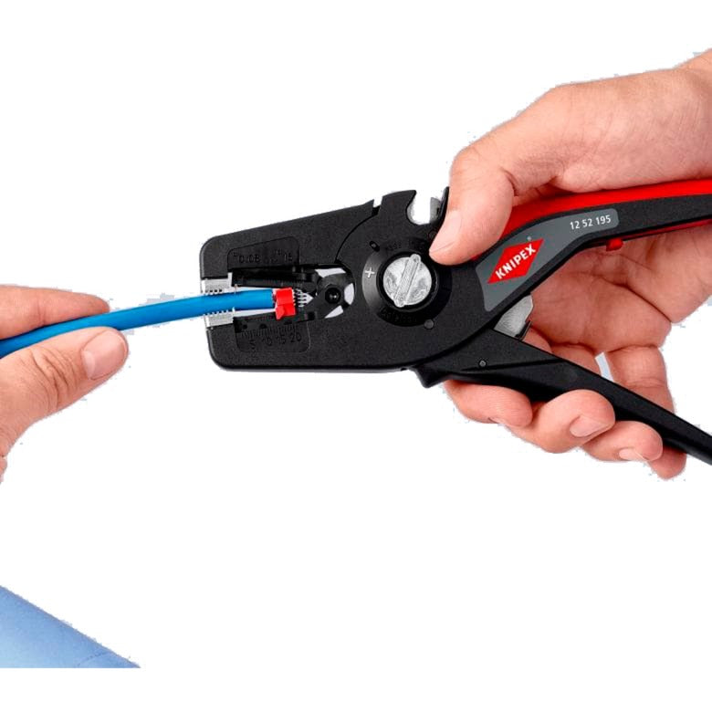 Knipex automatisk afisoleringstang | længde 195 mm | 0,08-16 (awg 28-5) mm² | 1 stk - 12 52 195 - 12 52 195