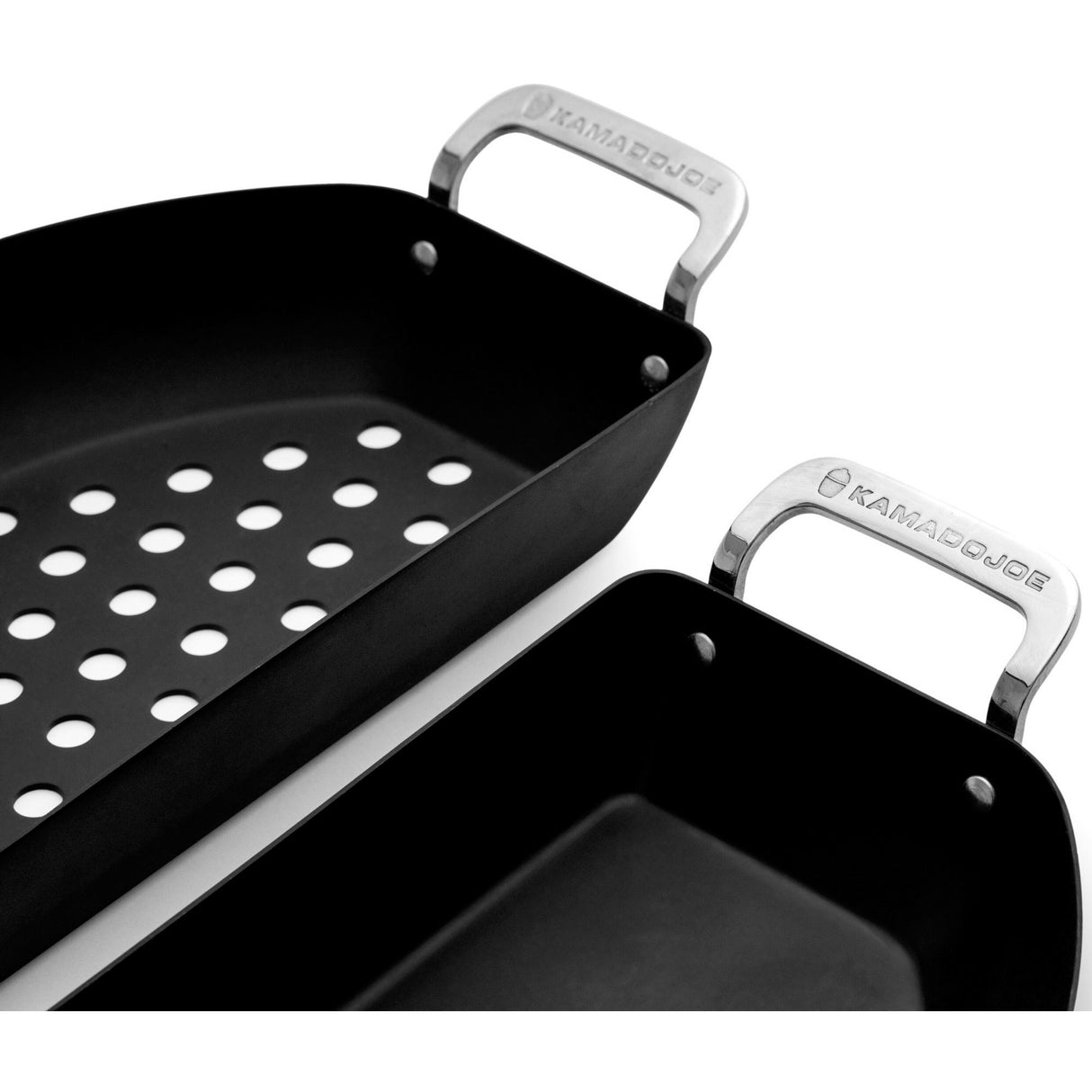 Kamado Joe Karbon Steel Half Moon Pan Set Stegepande
