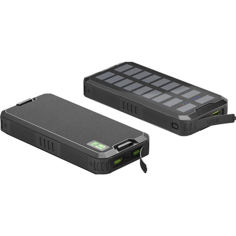 Goobay udendørs solenergibank 20.000 mah med strømforsyningsbank (sort)