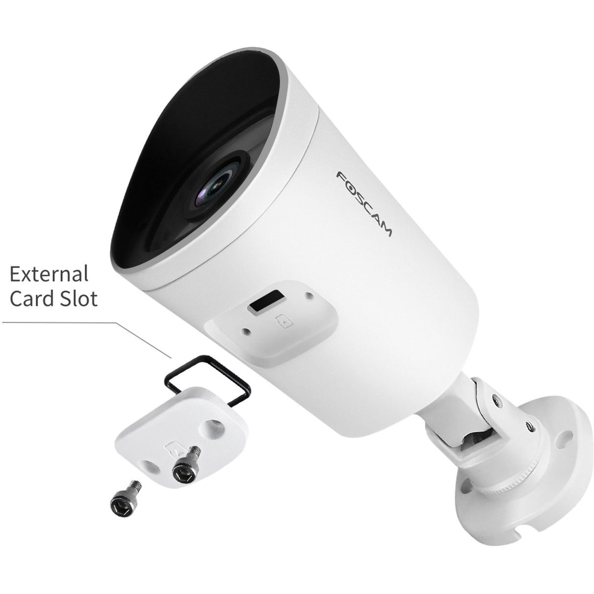 Foscam G4C, 2K Starlight WiFi udendørs sikkerhedskamera (hvid)