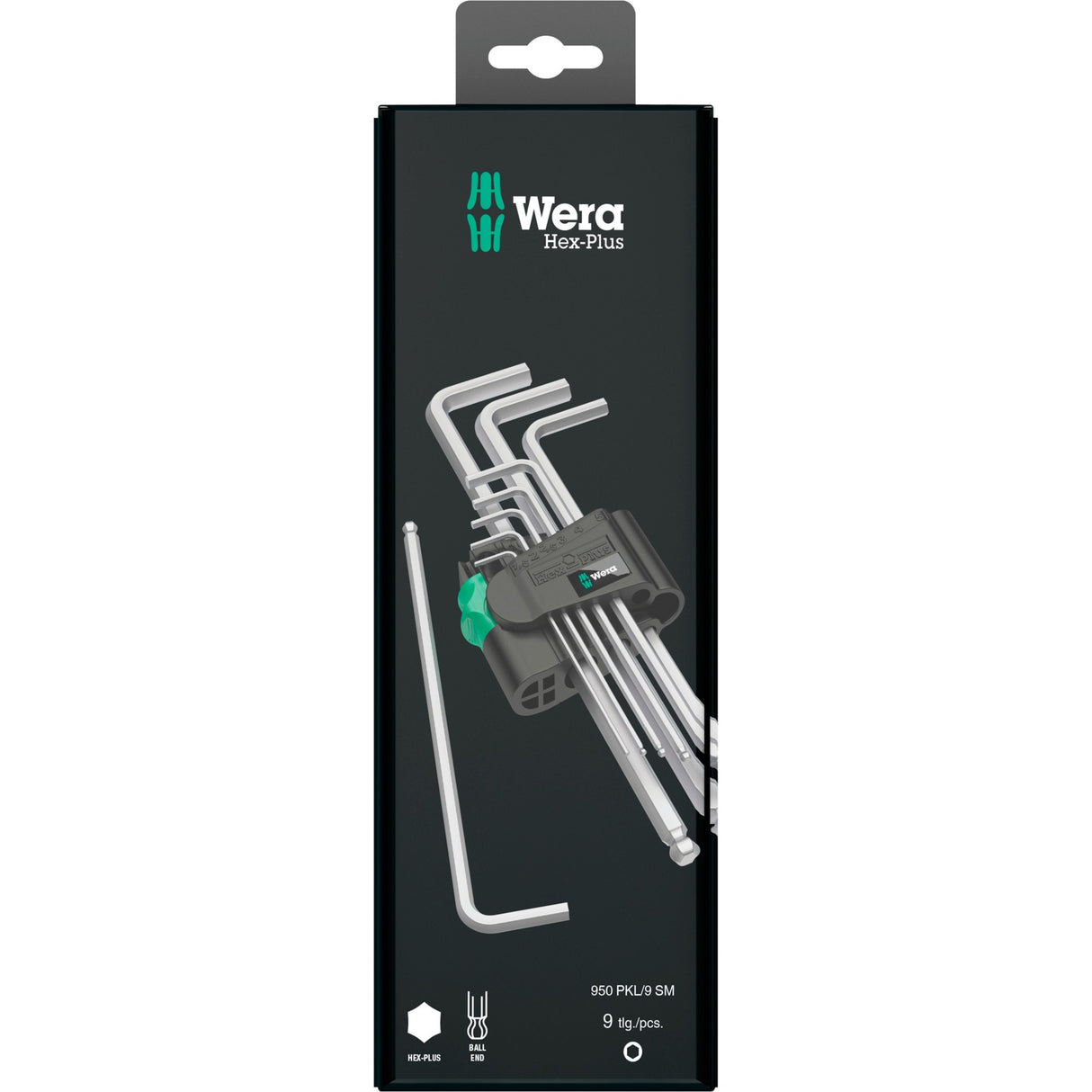 Wera 950 9 sekskantnøglesæt - 9 dele - 1,5-10 mm - 4013288030160