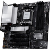 MSI Pro B850M-P WiFi Socket AM5 bundkort (sort sølv, RAID, 5GB-LAN, WiFi 7, BT, lyd, µATX)