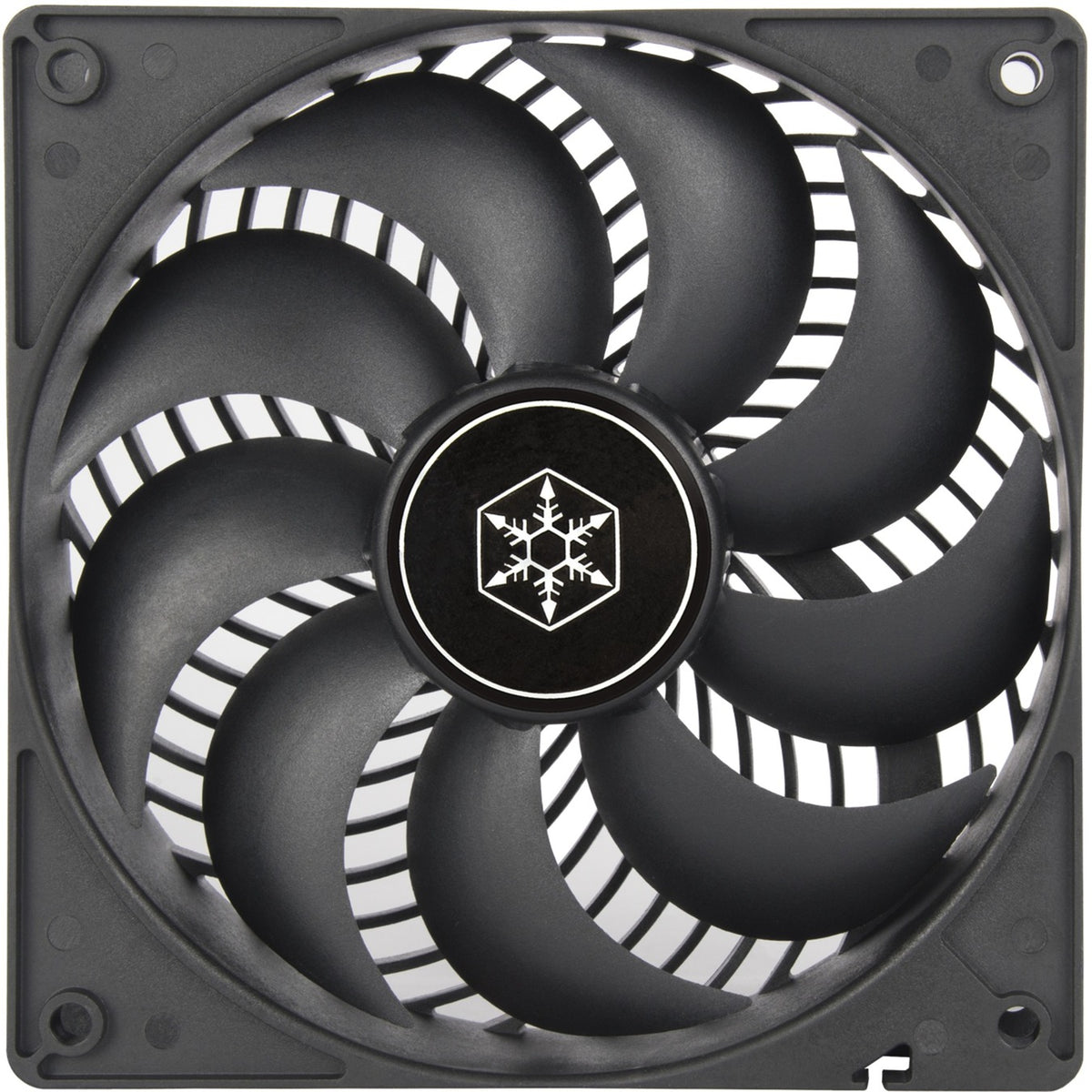 Silverstone air penetrator 120i case ventilator (sort, 120 x 120 x 25 mm)
