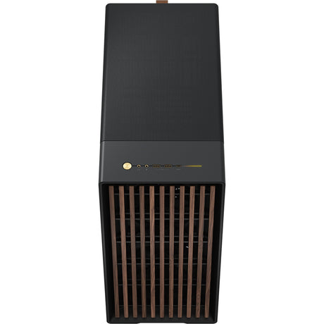 Fractal design nord xl midi tårnhus (sort træfarve | 2x USB-A | 1x USB-C | hærdet glas)