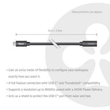 Club 3d usb-c 40 gbps verlengkabel (zwart, 1 meter, 8k 60hz, pd 240 watt)