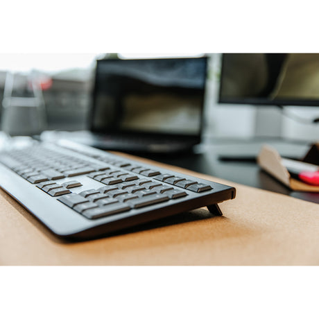 Cherry kw 3000, tastatur (sort, eu-layout (qwerty), gummikuppel, 2,4ghz)