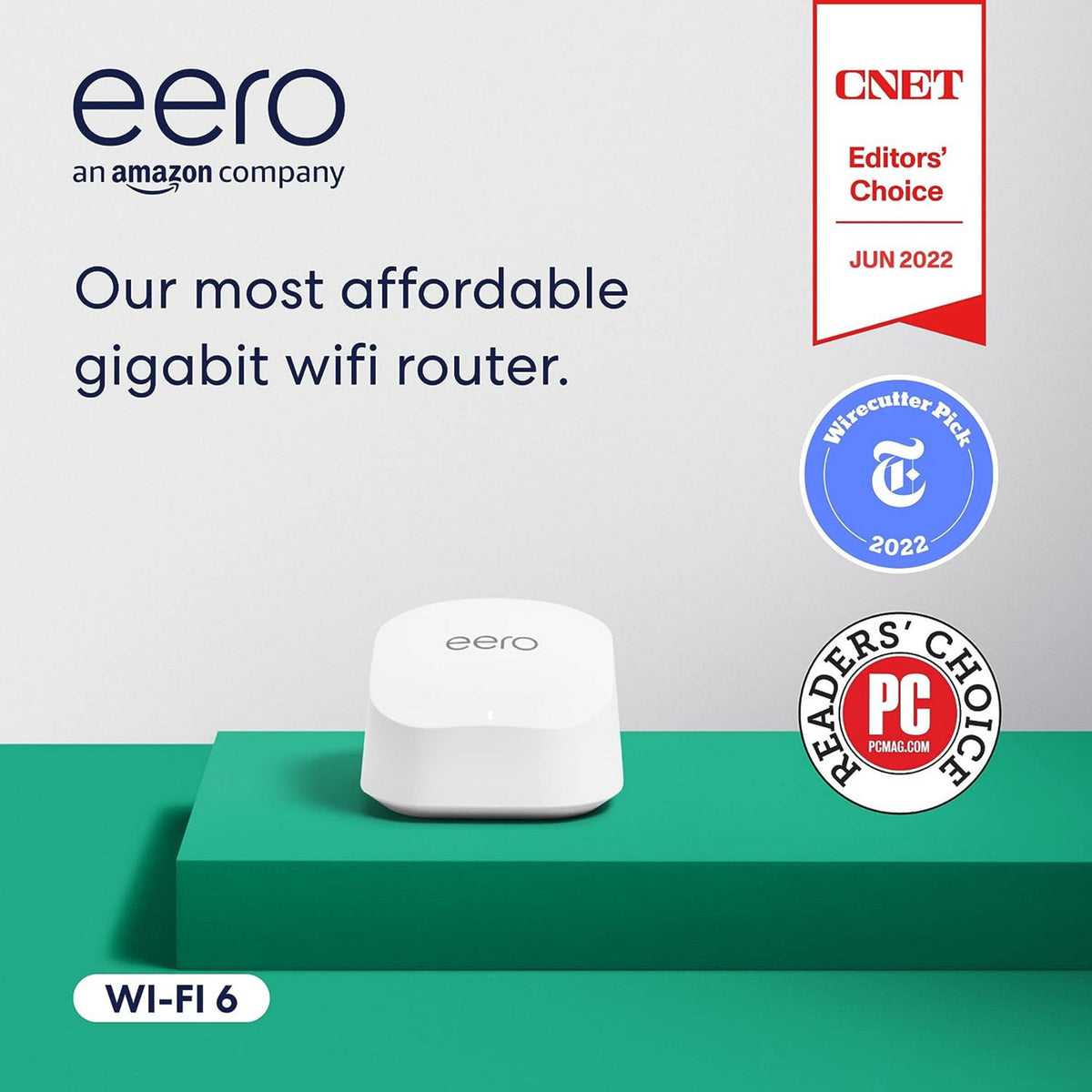 Eero 6+ mesh WiFi router mesh router (hvid)