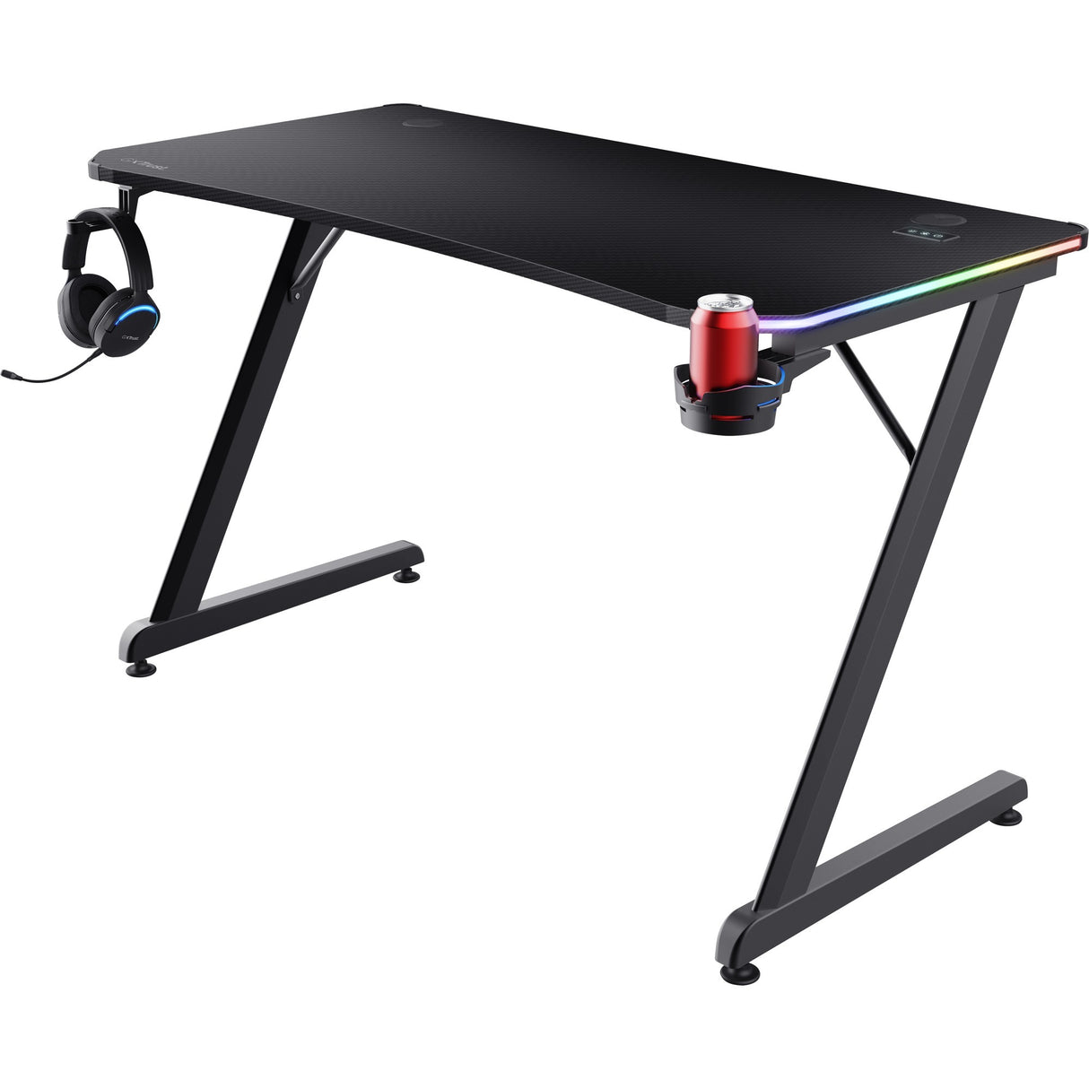 Trust GXT 709 Luminus RGB Gaming Desk Gaming Desk (sort)