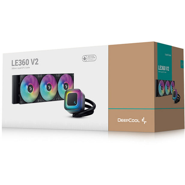 Deepcool le360 v2-serien - alt-i-en vandkøling - 360 mm - rgb belysning - sort