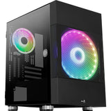Aerocool atomic v2 mini tårnhus (sort | 2x USB-A | vindue)