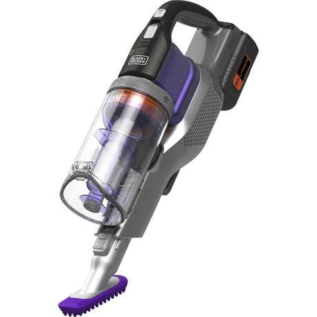 Black+decker 36v 4-i-1 power-serien ekstrem pet stick støvsuger (lilla)