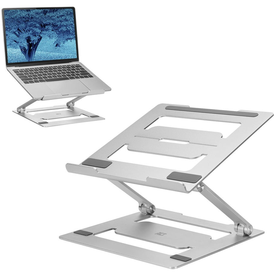 Act connectivity laptop stativ aluminium (aluminium, foldbar, trinløst justerbar i højden)