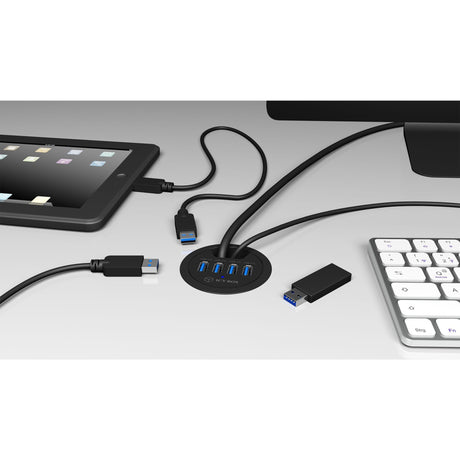 Icy box ib-hub1403 USB-hub (sort, 4x USB 3.0)
