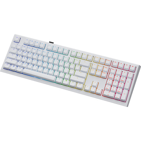 Ducky one x trådløst rgb mekanisk tastatur (hvidt, us-layout (qwerty), induktivt, 100 %, hot-swappable, pbt, 2,4 ghz | bluetooth | usb-c)