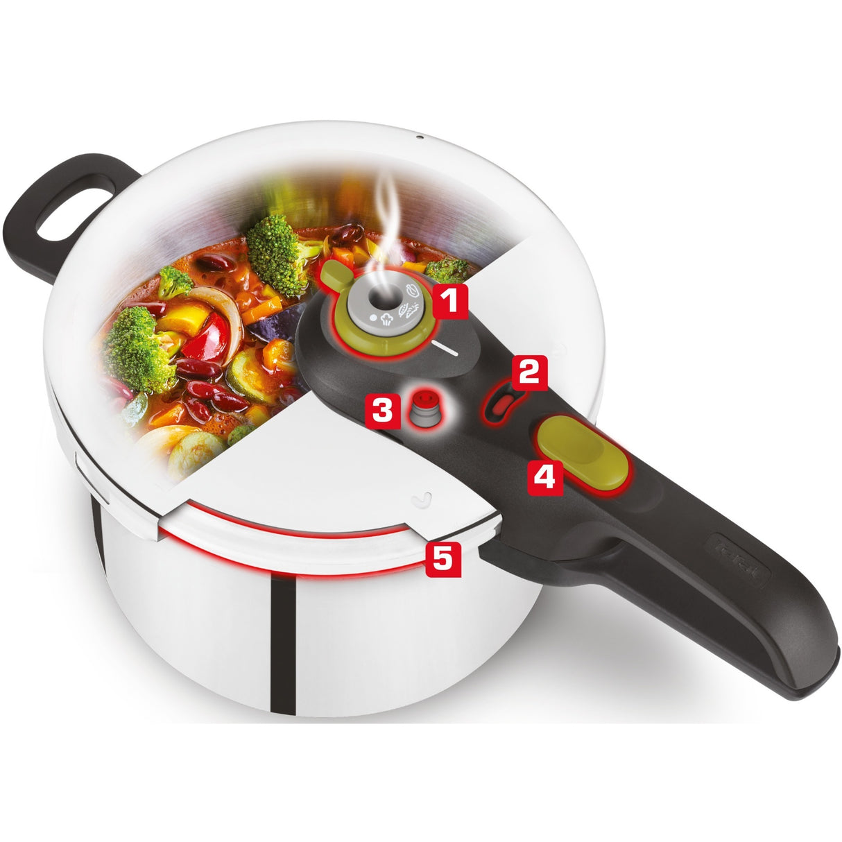 Tefal trykkoger secure5 neo - 6 l