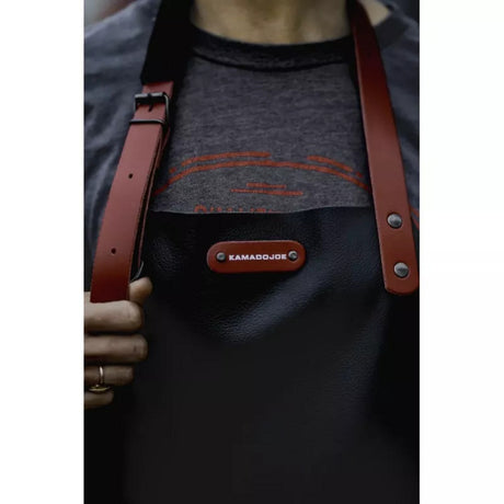 Kamado joe leren schort (bruin, one size fits all)