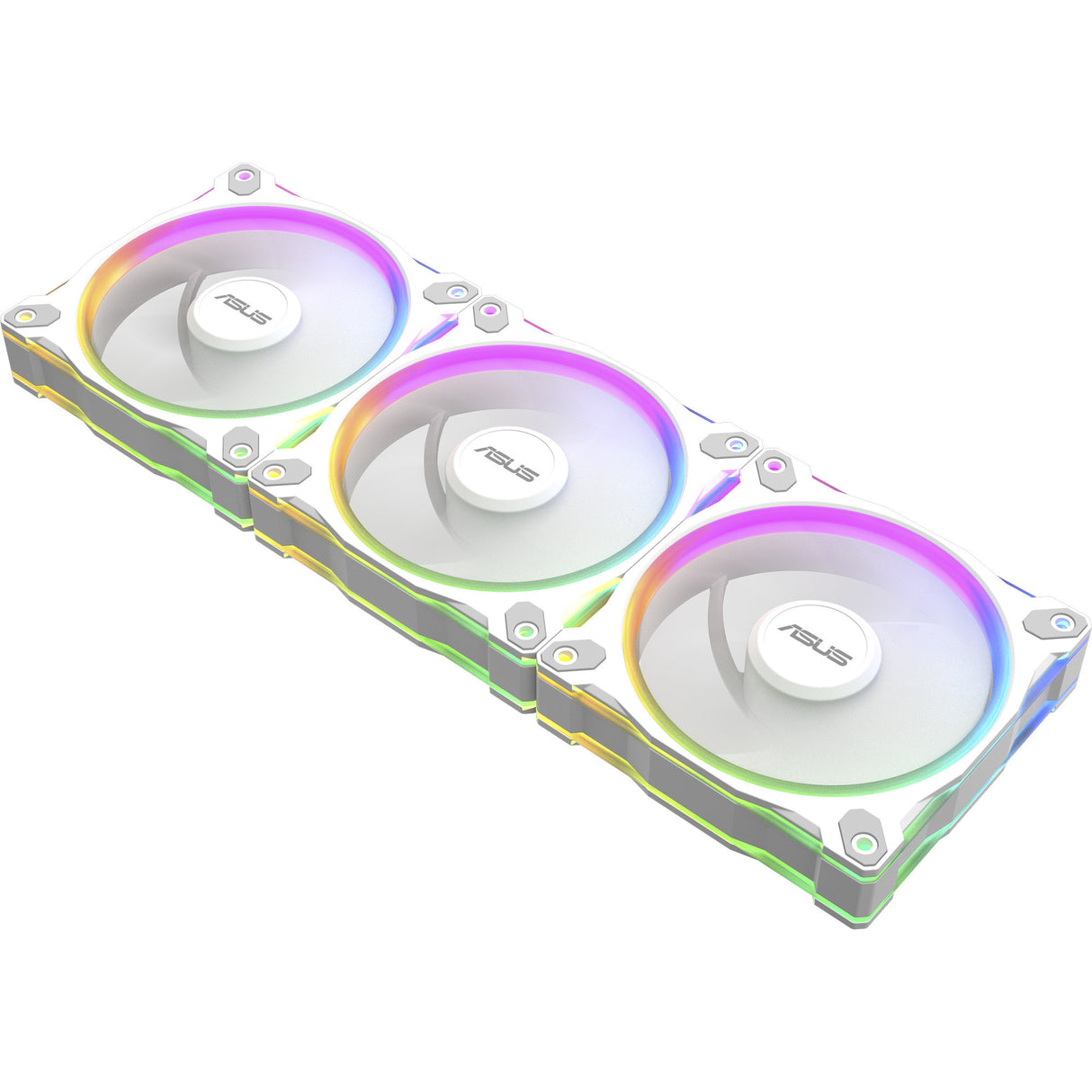 Asus prime mr120 argb reverse ventilator - triple pack case fans (hvide, 3 styk, 120 x 120 x 28 mm, 3 styk)