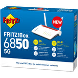 Fritz! box 6850 5g international wlan lte router (hvid rød, mesh wi-fi, 4g (lte), 3g (umts hspa+)
