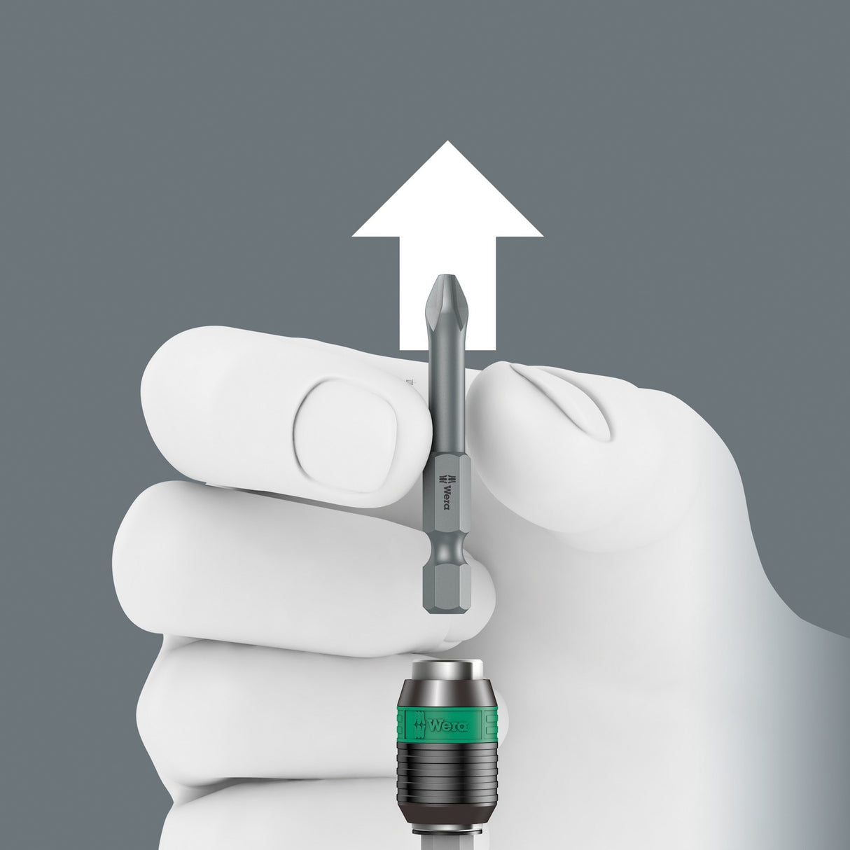 Wera bit håndholder 813 r med rapidaptor bit holder skruetrækker (sort grøn, 90 mm)