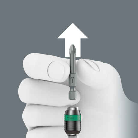 Wera bit håndholder 813 r med rapidaptor bit holder skruetrækker (sort grøn, 90 mm)