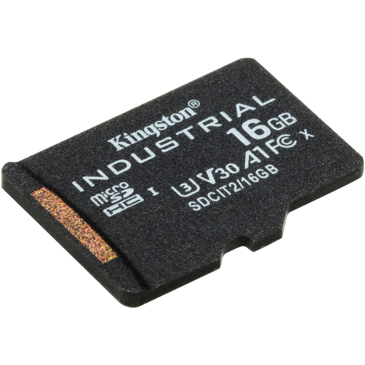 Kingston industriel microSDHC 16GB hukommelseskort (sort, klasse 10, UHS-I, U3, V30, A1)
