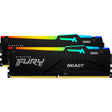 Kingston Fury Beast RGB 32 GB DDR5-6000 (2x 16 GB) RAM (sort, KF560C30bbeak2-32, XMP 3.0, Expo 1.1)