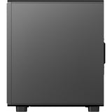 Xyz pc gear atom midi tårnhus (sort | 2x USB-A | 1x USB-C | hærdet glas)