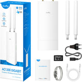 Cudy ap1300 ac1200 wifi gigabit udendørs adgangspunkt (hvid, poe)