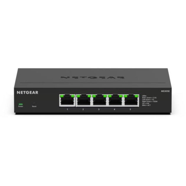 Netgear 5-ports 2.5G Multi-Gigbit Ethernet Plus-switch (MS305e) (sort, administreret)