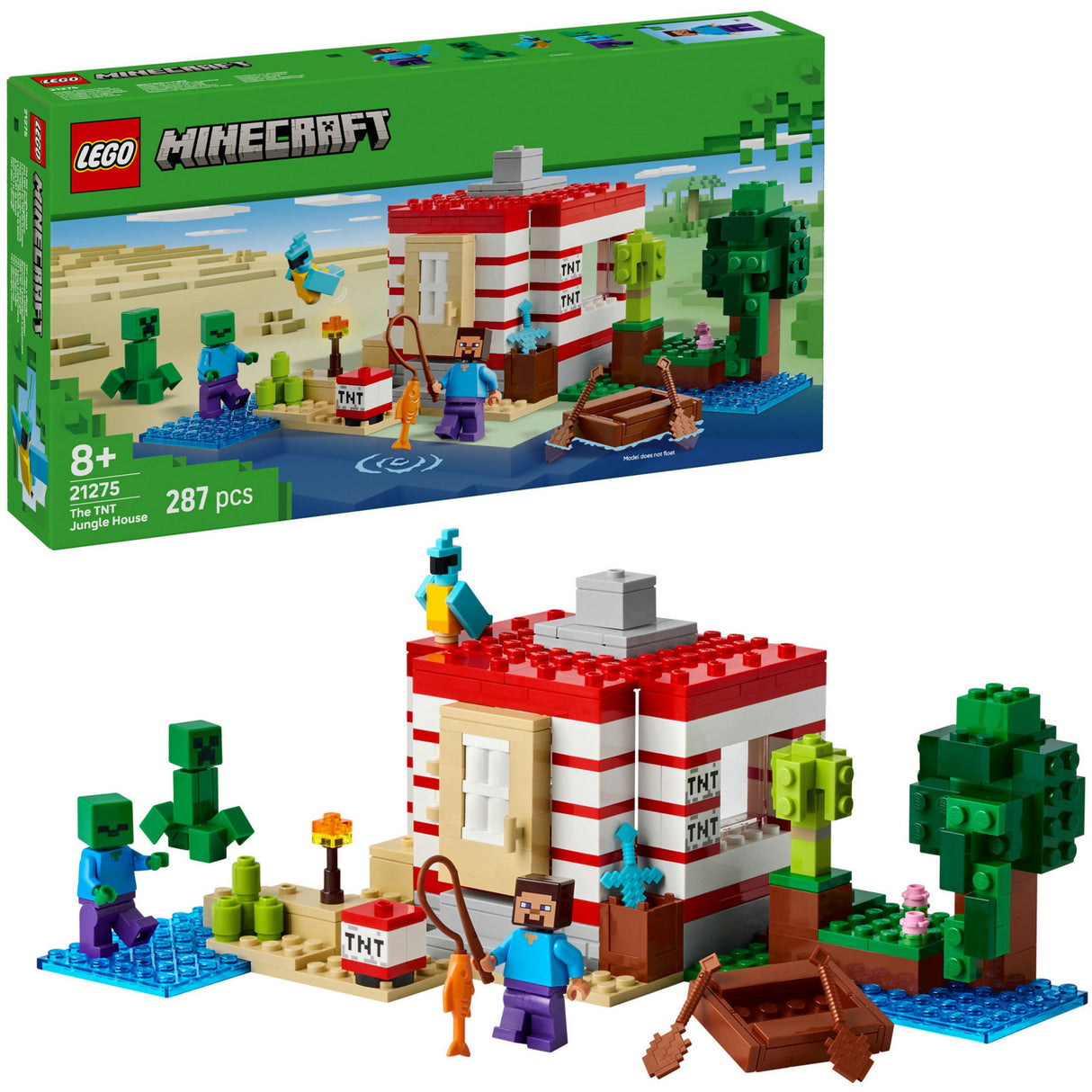 Lego ® Minecraft® TNT Jungle House, videospilsæt - 21275