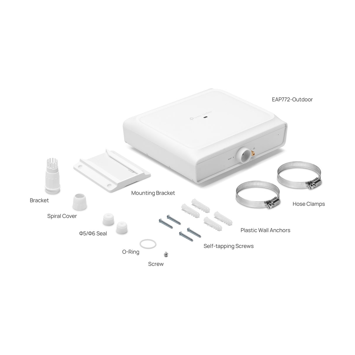 Tp-link omada eap772 be9300 indendørs udendørs wi-fi 7 adgangspunkt (hvid, tri-band)