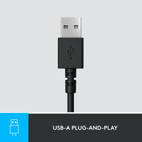 Headset logitec h390 usb sort