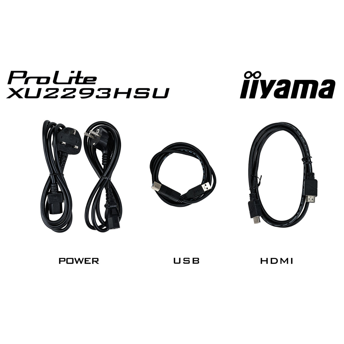 Iiyama prolite xu2293hsu-b7 21.5 skærm (sort, HDMI, skærmport, 2x USB-A, USB-B)
