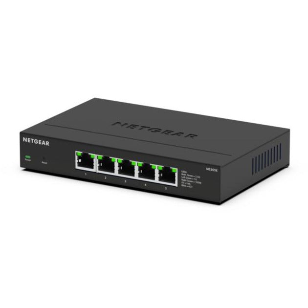 Netgear 5-ports 2.5G Multi-Gigbit Ethernet Plus-switch (MS305e) (sort, administreret)