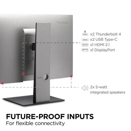 Viewsonic VP2788-5k mac-kompatibel 27 4k UHD-skærm (sort, 2x Thunderbolt 4, 1x HDMI, 1x Displayport, USB-A, USB-C)